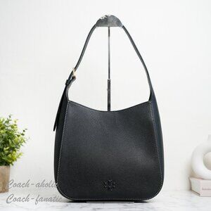 NWT Tory Burch Thea Large Bucket Bag Leather Shoulder Bag in Black